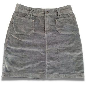 Merrell Size 2 Grey Jasmund Corduroy Mini Skirt